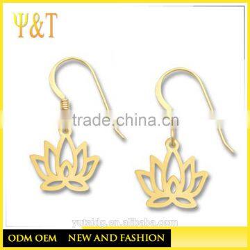 Jingli Jewelry factory price energy lotus jewelry, lotus pendants charm earrings (YZ-016)