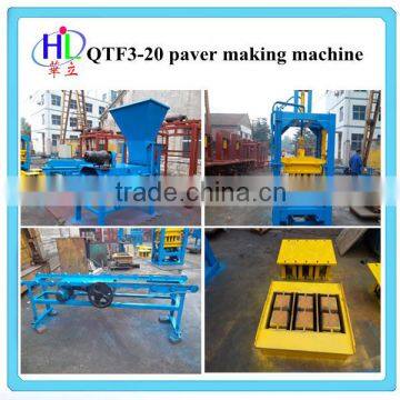 QTF3-20 Automatic Brick Machine Making Paving Stone Mold Interlocking Brick Making Machine