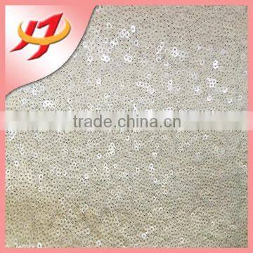 wholesale matt white sequin fabric fabric with sequin beaded for evening dress