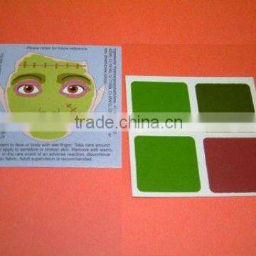 skin safety face paint card face painting card for football sport