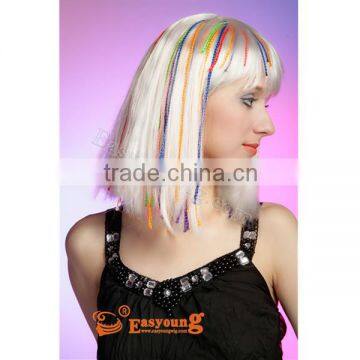 Cheap synthetic Football fans and party wig,colorful braids wigs