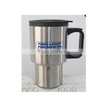 Matt stainless steel double wall thermal mug