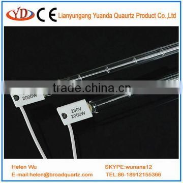 Infrared quartz halogen tubular heating lamp