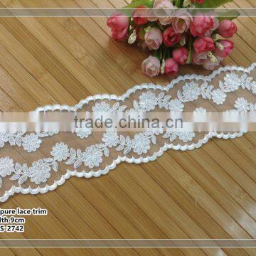 100% Poly Wedding Dress Chemical Guipure Lace Trim
