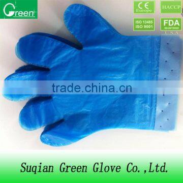 blue hdpe/ldpe/cpe/tpe disposable glove