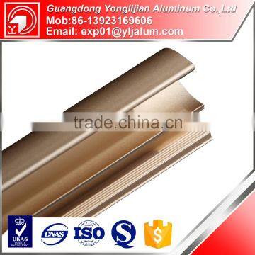 Aluminum wardrobe extrusion profile with champagne colour