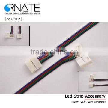 4pin RGB Connector PCB Adapter 10mm -D 15CM Cable For 5050 3528 RGB LED Strip