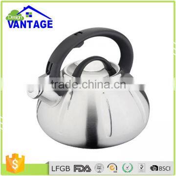 Non electric collapsible whistling tea kettle stainless steel jug for induction cooker
