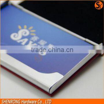 2015 New Product Leather Magnetic Metro Card Case for Business