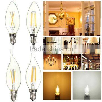 AC220V E14 2W 4W Retro Filament cob led candle light