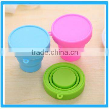 Food Grade Colorful The Silicone Folding Telescopic Cup