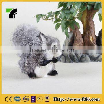 Custom christmas singing and dancing grey squirrel toys faux fur toy