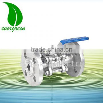 flanged stainless steel 3 pieces ball valve