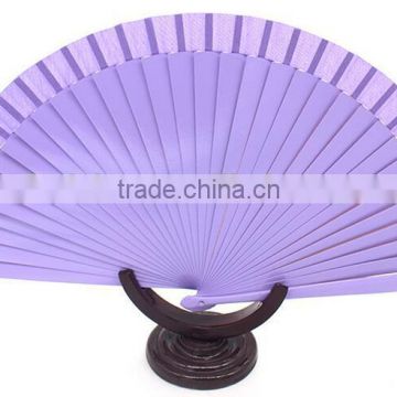 Pure Color Business Advertisement Folding Hand Fan With Custom Logo