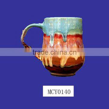 Wholesale Custom Ceramic mug Glazed Beer Stein with lid