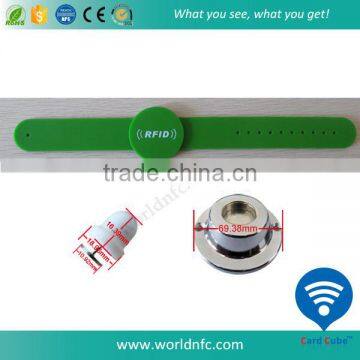 Temper Button RFID Soft PVC Wristbands