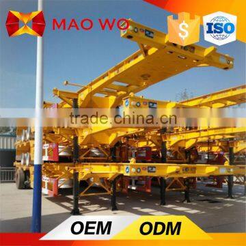 China Export 3 Axle 20ft 40ft Skeleton Container Semi Trailer for Sale photo-5