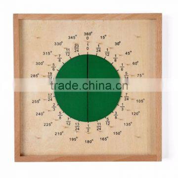 Wooden Math Toy Montessori Circular Math Fraction Division Teaching Aids photo-3