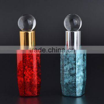 Unique Shaped 10ml UV Gel Colored Essential Oil Bottles Empty Glass Attar Bottles With Glass Stick Cap photo-2