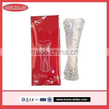 Wholesale beautiful colorful glass flower vase for home decoration,clear crystal glass vase