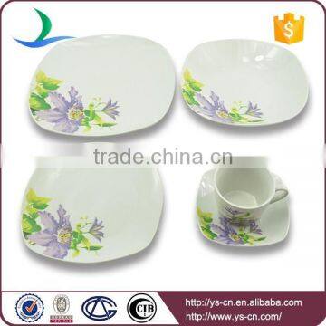 China dinnerware porcelain with flower decals