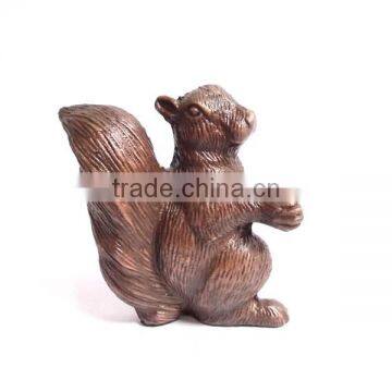 Bronze finish squirrel home decoration aluminum figurine