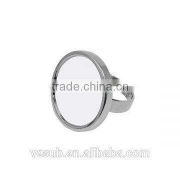 Wholesale Latest Fashion Silver Color Custom Sublimation Stainless Steel Finger Ring