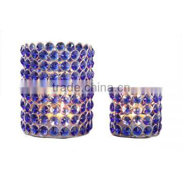 Wedding crystal centerpiece, Crystal t light holder, Crystal Centerpiece for wedding table