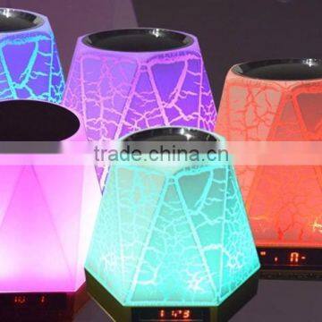 Colorful Dazzle LED Light Mini Crack Bluetooth Speaker With LED Clock photo-6