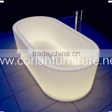 Transparent white acrylic bathtub new design