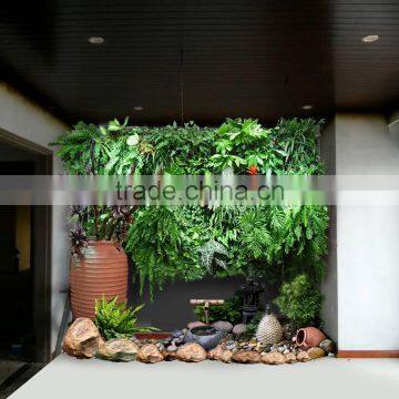 Home and outdoor decoration synthetic cheap artificial vertical green grass wall E08 0404