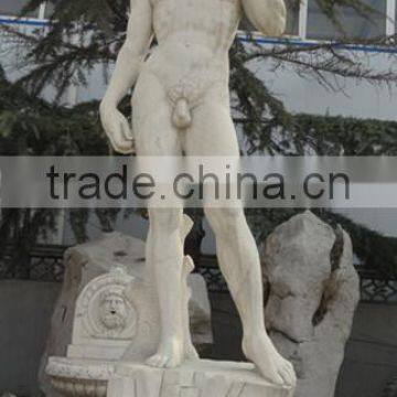 Hand Carved White Marble David Statue photo-2
