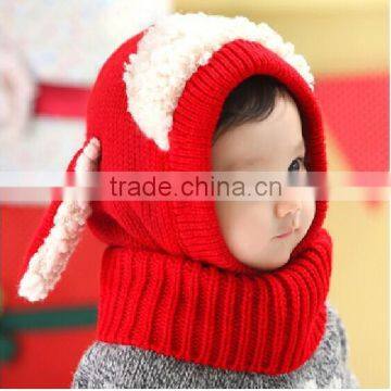 Siamese Puppy Scarf Winter New Baby Hat Wool Hat Winter Hat Hot Sale Beanie Hat Hooded Scarf Earflap Knit Cap