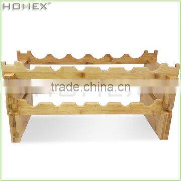 Bamboo Wine Rack for 12 Bottles/Homex_BSCI