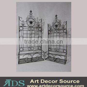 Vintage decorative metal wall shelf