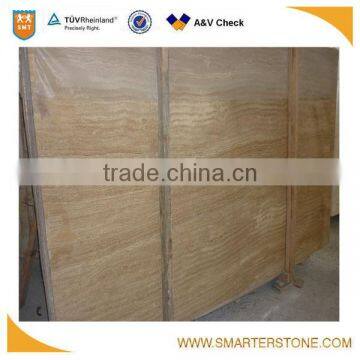 Wooden travertine slab stone with own factory