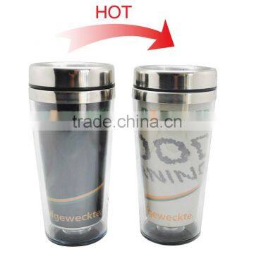 Stainless Steel Travel Double Wall Magic Mug Hot Color Changing photo-2