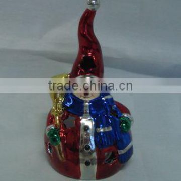 electroplated ceramic snowman tealight holder