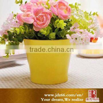 Fancy ceramic glazed flower pot