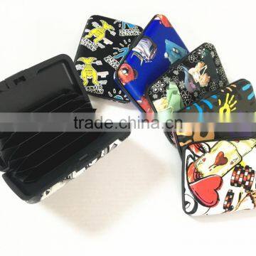 PU Leather Aluminum Wallet Business Card Holder, Credit Card Holder RFID Blocking photo-5