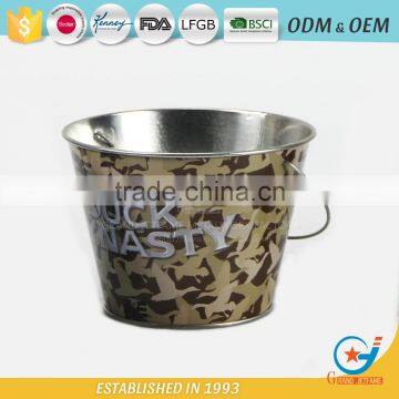 Garden Iron and Zinc Powder Coated Metal Flowers Water Bucket Florist Flower Buckets