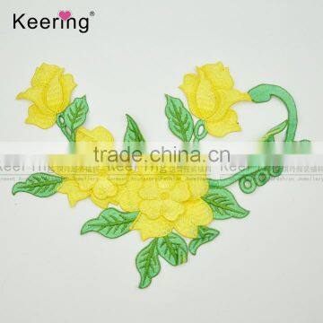New Applique Professinal Embroidery Flower Patches Embroidery Patch For Clothes WEF-755 photo-6