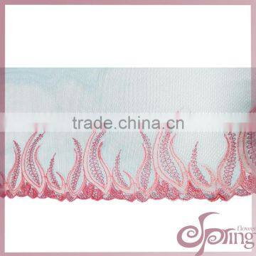 Embroidery Design Applique Mesh Fabric, Polyester Fabric Lace Trimming for Bra,dress photo-4