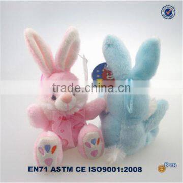 Cute Custom Soft Stuffed Little Bunny Plush Toy Keychain photo-2