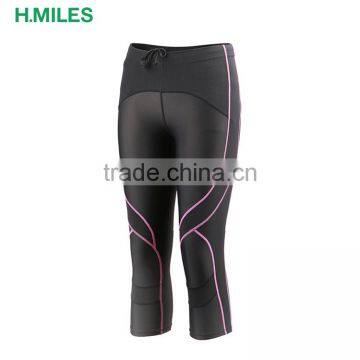 2017 Spandex/polyester slim fit fitness capri running legging sports wear