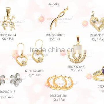 Combo Jewelry For USD $ 250 With Free Shipping Consist of 67 Designers Pieces of Mixed Plated Rings, Earrings,Pendant photo-5