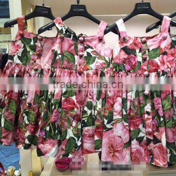 Handmade Sleeveless Sling Design Flower Dress Wholesale Baby Girl Dress photo-3