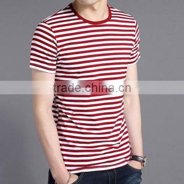 Zm40289b Korean Style Simple Design Comfortable Men's Summer Casual Stripe Shirt