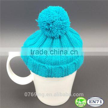 Custom Pom-Pom Knit Hat Decoration Mini Hat Funny Knit Winter Hats