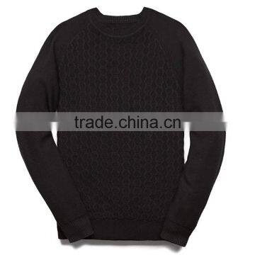 100% Cotton Crew Neck Pullover Custom Pattern Design Mens Cable Knit Sweater photo-4